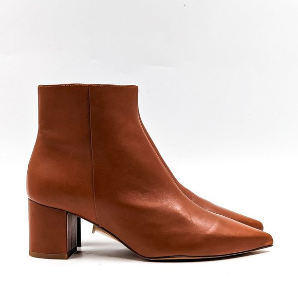 L'Agence Women Jeannie II Pointed Toe Brown Leather boots size 8US EUR 38.5 - Picture 9 of 11